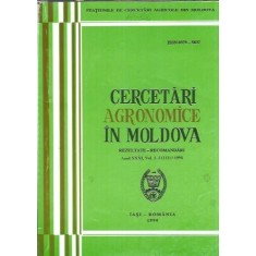 Cercetari agronomice in Moldova, anul XXXI, vol. 1-2