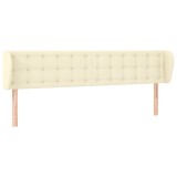 Cumpara ieftin Tablie de pat cu aripioare crem 183x23x78/88 cm piele ecologica
