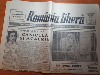 ziarul romania libera 12-13 august 1990-art. &amp;quot; ranitii revolutiei &amp;quot; foto