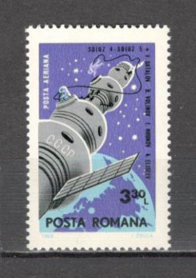 Romania.1969 Posta aeriana:Cosmonautica-Soiuz 4 si 5 CR.194 foto