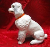 BIBELOU FIGURINA PORTELAN IRIS CLUJ CATEL PUDEL 19 CM
