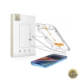 Folie de protectie Ecran Tech-Protect Quick Set+ pentru Apple iPhone 16e / 14 / 13 Pro / 13 Sticla Securizata Full Glue Set 2 bucati Cu Rama Ajutatoar