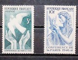 Franta 1946 - Conferinta de pace, porumbei, serie neuzata