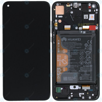 Huawei Honor View 20 (PCT-L29B) Capac frontal al modulului de afișare + LCD + digitizer + baterie negru la miezul nopții 02352JKP foto