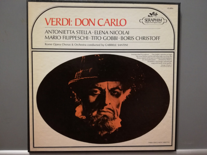 Verdi &ndash; Don Carlo &ndash; 3LP Box (1972/Seraphim/USA) - VINIL/NM+