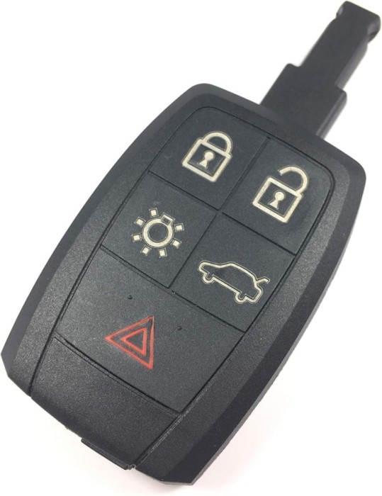 Carcasa Cheie Auto Techstar cu 5 Butoane, Compatibila Volvo C30, S40, V50, C70 &ndash; model keyless entry, tip card &ndash; fara cip, fara electronica
