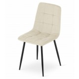 Set 4 scaune bucatarie/living, Artool, Kara, catifea, metal, bej si negru, 44.5x50.5x87 cm GartenVIP DiyLine