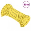 VidaXL Fr&acirc;nghie de barcă, galben, 3 mm, 50 m, polipropilenă