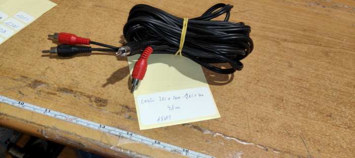 Cablu 2RCA Tata - 2RCA Tata 4.8m #A5381