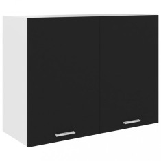 vidaXL Dulap suspendat &ldquo;Lyon&rdquo;, negru, 80 x 31 x 60 cm, lemn prelucrat