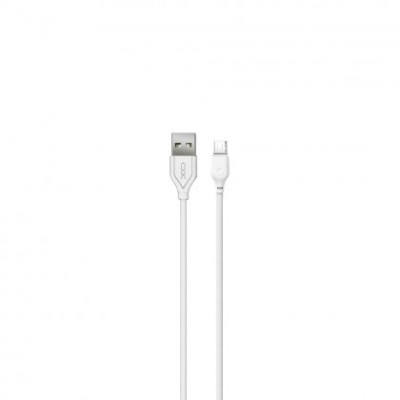 Cablu de date, XO-NB103, MicroUSB 2,1A, 2 m, Alb, Blister foto