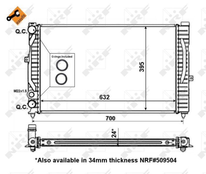 NRF 56127 EASY FIT Radiator, racire motor