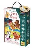 Joc Montessori Baby Farm cu animalute, 27 piese, 1-4 ani
