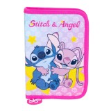 Penar cu 1 fermoar si 2 extensii, Disney Stitch si Angel, Roz