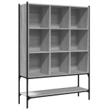 Biblioteca, gri sonoma, 102x30x141,5 cm, lemn prelucrat