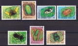 Serie completă de 7 timbre tematice &bdquo;G&acirc;ndaci Exotici (Cole&oacute;pteros)&rdquo; &ndash; Cuba &ndash; 1988