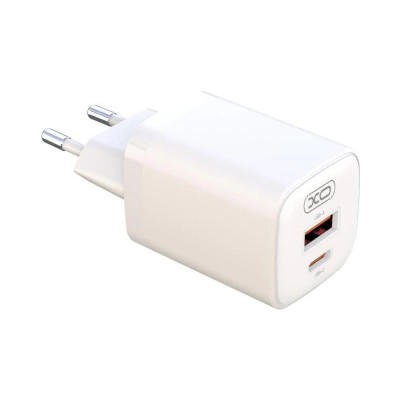 Adaptor Priza XO L96, Tip C, USB, 3A, 30W / 18W, Alb foto