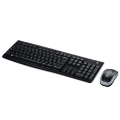 Kit Tastatura si Mouse Wireless MK270 Logitech, USB, Negru foto