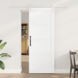 Ușă glisantă vidaXL cu set de accesorii alb 78x202 cm lemn masiv de pin