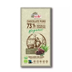 Ciocolata neagra cu 73% cacao si sirop de agave Bio, 100g, Chocolates Sole