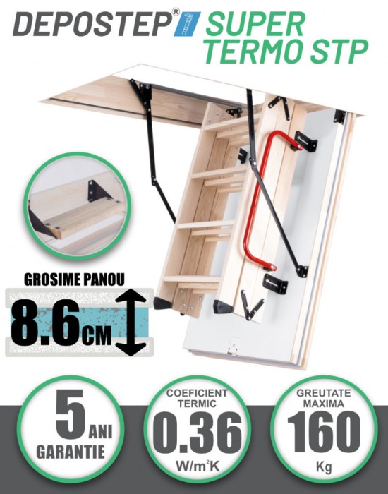 Scara pod DEPOSTEP SUPER TERMO STP lemn supertermoizolata