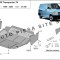 Scut metalic motor VW Transporter 4 IV fabricat in perioada 1990 - 2003 APS-27,188