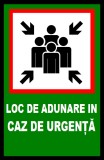 Placuta pentru loc de adunare in caz de urgenta