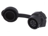 Conector Circular Mamă 3-PIN Aurit 5A 12mm