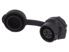 Conector Circular Mamă 3-PIN Aurit 5A 12mm