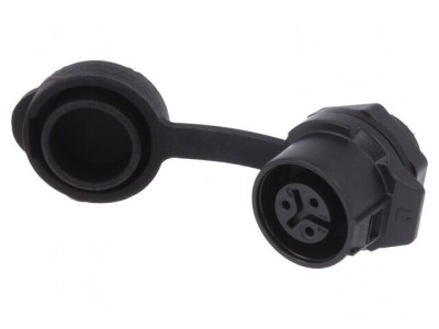 Conector Circular Mamă 3-PIN Aurit 5A 12mm foto