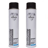 Pachet 2 x Vopsea Spray Acrilica Brilliante Negru Lucios RAL 9005 600 ml