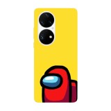 Husa compatibila cu Huawei Nova Y70 model Among us Red Impostor, Silicon, TPU, Viceversa, Transparent, Carcasa