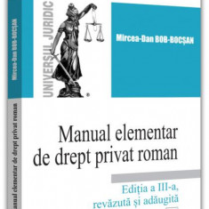 Manual elementar de Drept Privat Român. 2022 - Paperback brosat - Mircea-Dan Bob-Bocșan - Universul Juridic