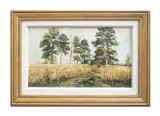 Cumpara ieftin Tablou vechi 1994 pictat manual inramat, Peisaj din natura, 65x45cm ulei pe panza, Emilian Enache