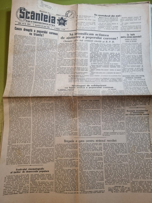 scanteia 2 august 1952-termocentrala ovidiu 2 si doicesti,bragadiru sabar