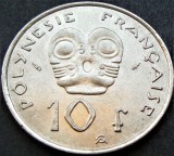 Cumpara ieftin Moneda exotica 10 FRANCI - POLYNESIE / POLINEZIA FRANCEZA, anul 1975 * cod 4064
