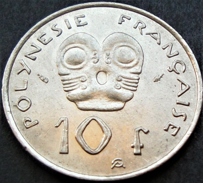 Moneda exotica 10 FRANCI - POLYNESIE / POLINEZIA FRANCEZA, anul 1975 * cod 4064