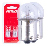 Set 2 becuri cu halogen, soclu R10W, BA15s, alimentare 12V, Amio