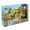Set cuburi constructie, cu 51 de piese, gradina Zoo, multicolor, 53x9x35 cm