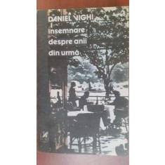 Insemnare despre anii din urma