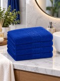 Cumpara ieftin Set 4 Prosoape Baie Lux Bumbac 100% Albastru inchis 550 GSM -50X90 Cm