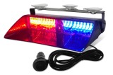 Lampa parbriz profesionala stroboscopica rosu/albastru cu mufa bricheta ,