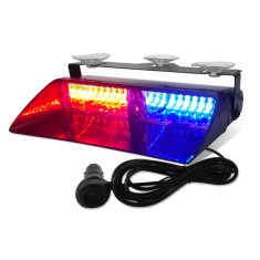 Lampa parbriz profesionala stroboscopica rosu/albastru cu mufa bricheta ,