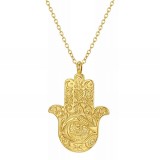 Cumpara ieftin Colier Fatima Hand, Otel Placat cu Aur 18K - 89974-0