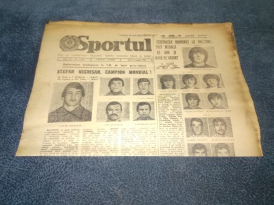 ZIARUL SPORTUL 12 AUGUST 1985 foto