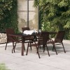VidaXL Set de servit masa pentru grădină, 5 piese, maro și negru 3095984