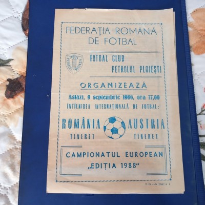 Program Romania - Austria (tineret) foto