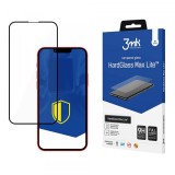 Folie de protectie Ecran 3MK HardGlass Max Lite pentru Apple iPhone 16e / 14 / 13 Pro / 13, Sticla Securizata, Full Glue, Neagra