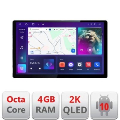 Navigatie Nissan Leaf 2018-2024 Qled 2K Octa Core 4+64 LTE 4G DSP Wifi 5Ghz android auto carplay radio gps internet kit-leaf+EDT-E413-2K CarStore Tech foto