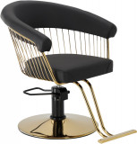Fotoliu de coafor Zoe hidraulic rotativ pentru salonul de coafură suport pentru picioare cromat scau